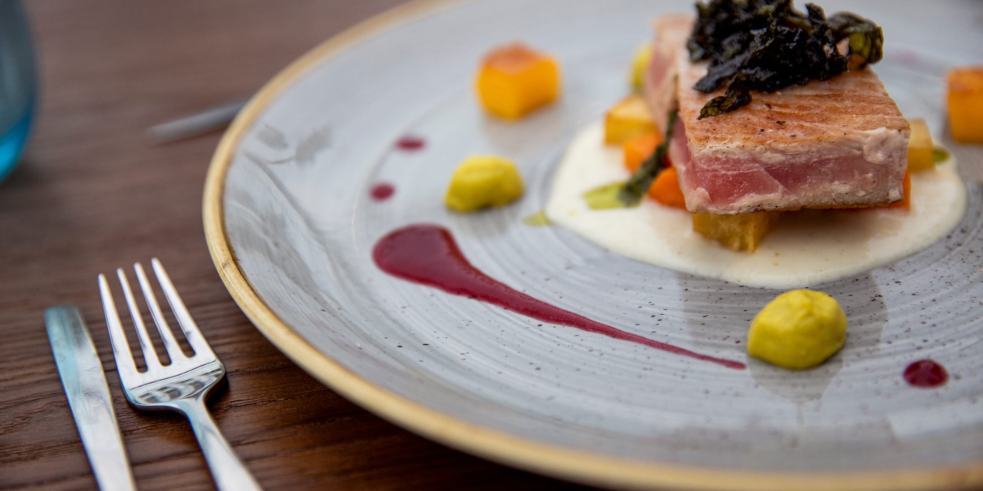 a plate of food on a table