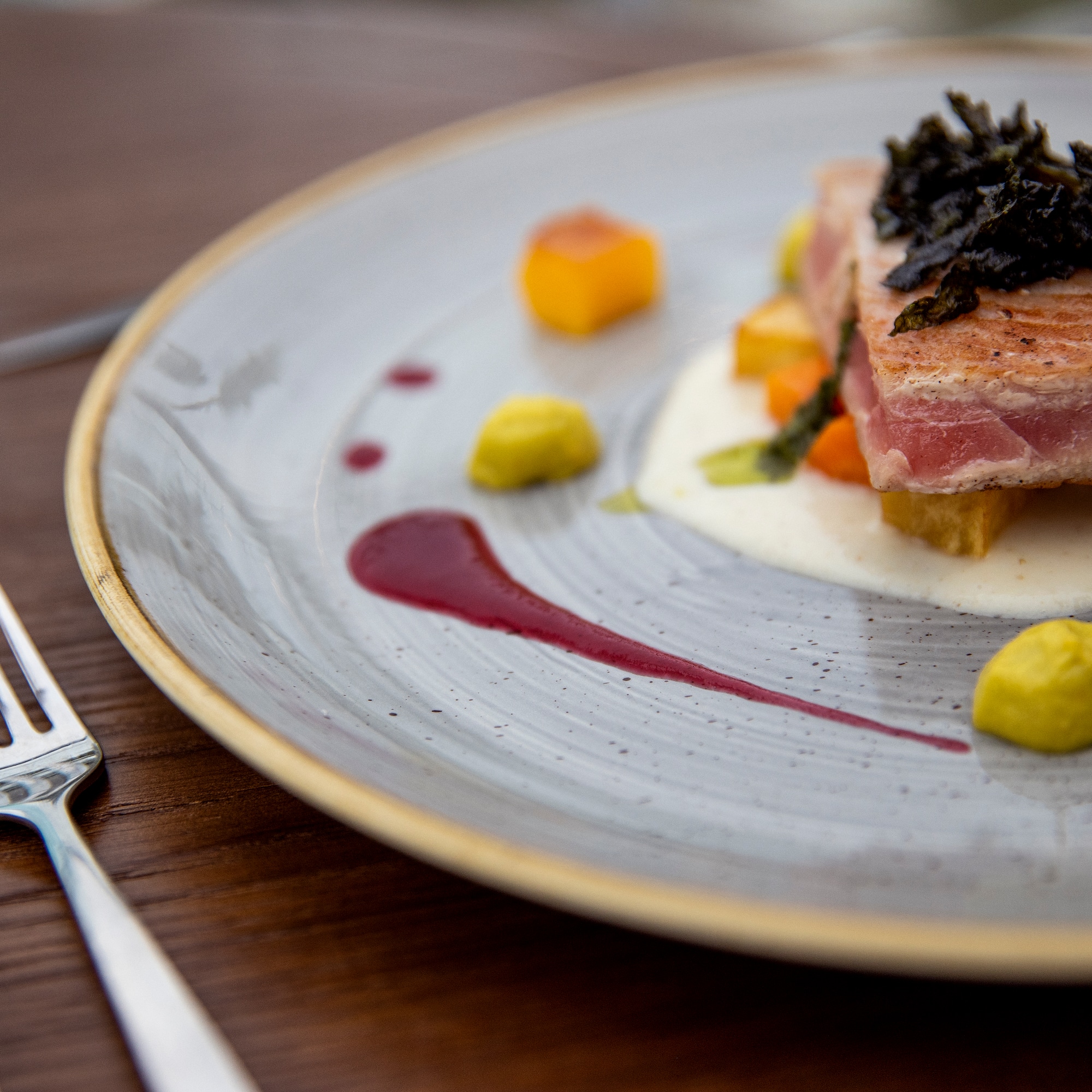 a plate of food on a table