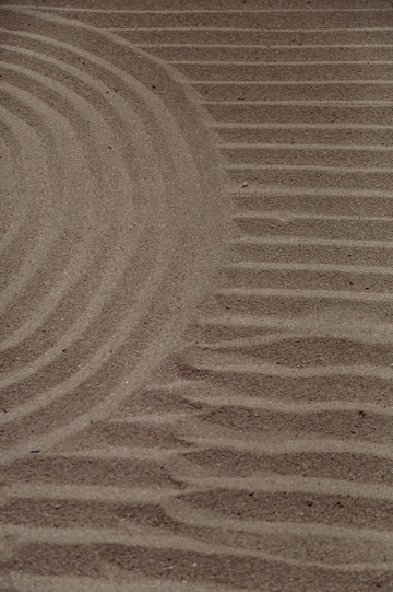 a circular pattern in sand
