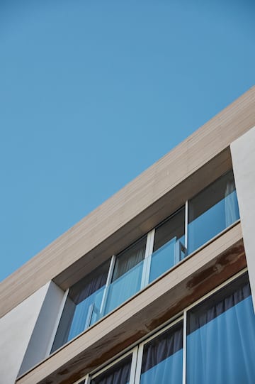 a building with glass windows