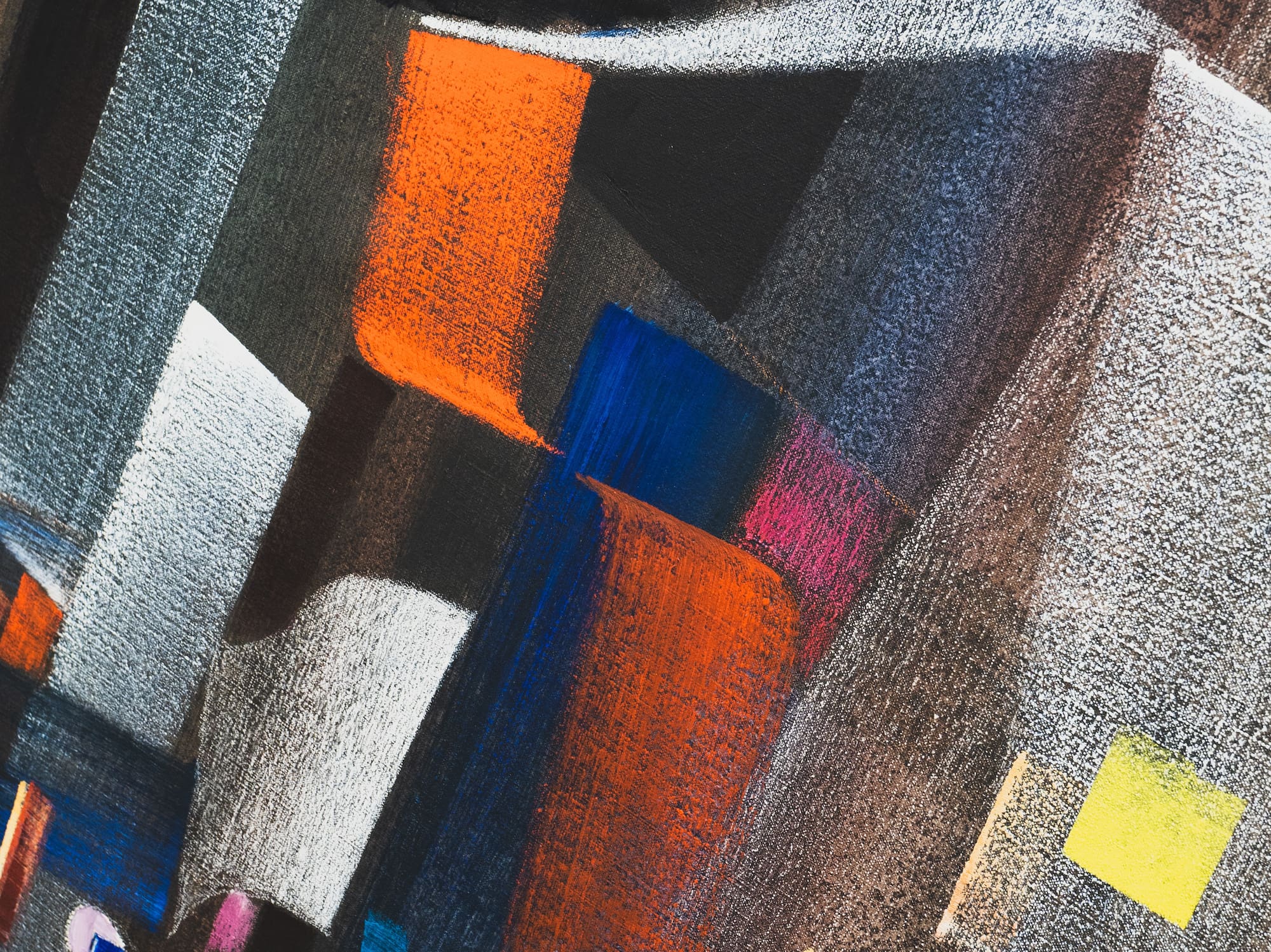 a close up of a painting