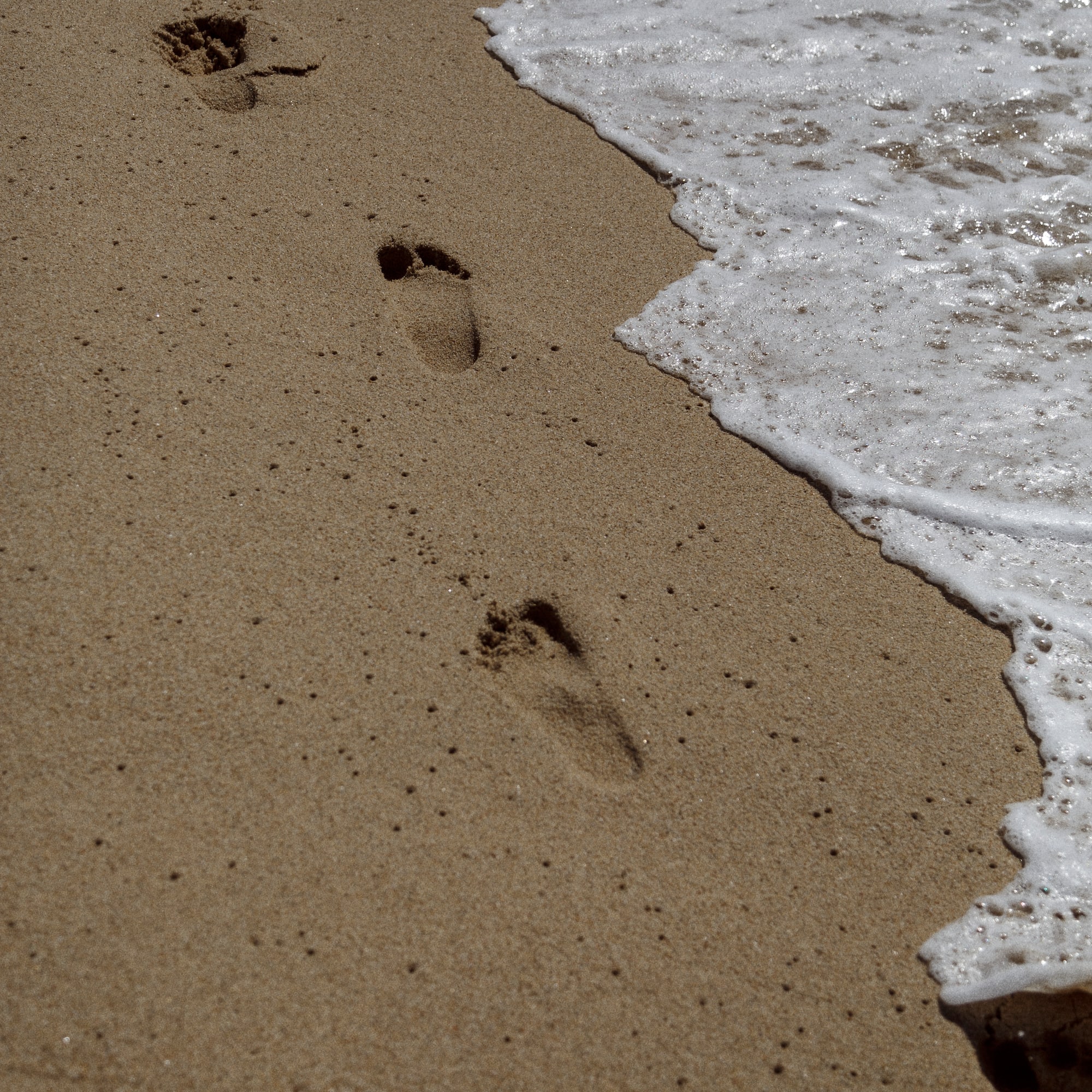 footprints in the sand