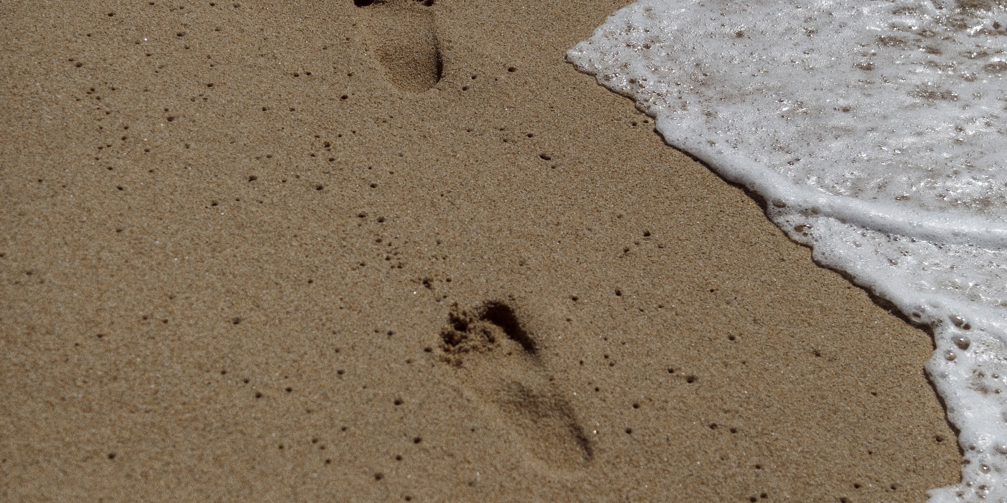 footprints in the sand