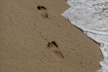 footprints in the sand