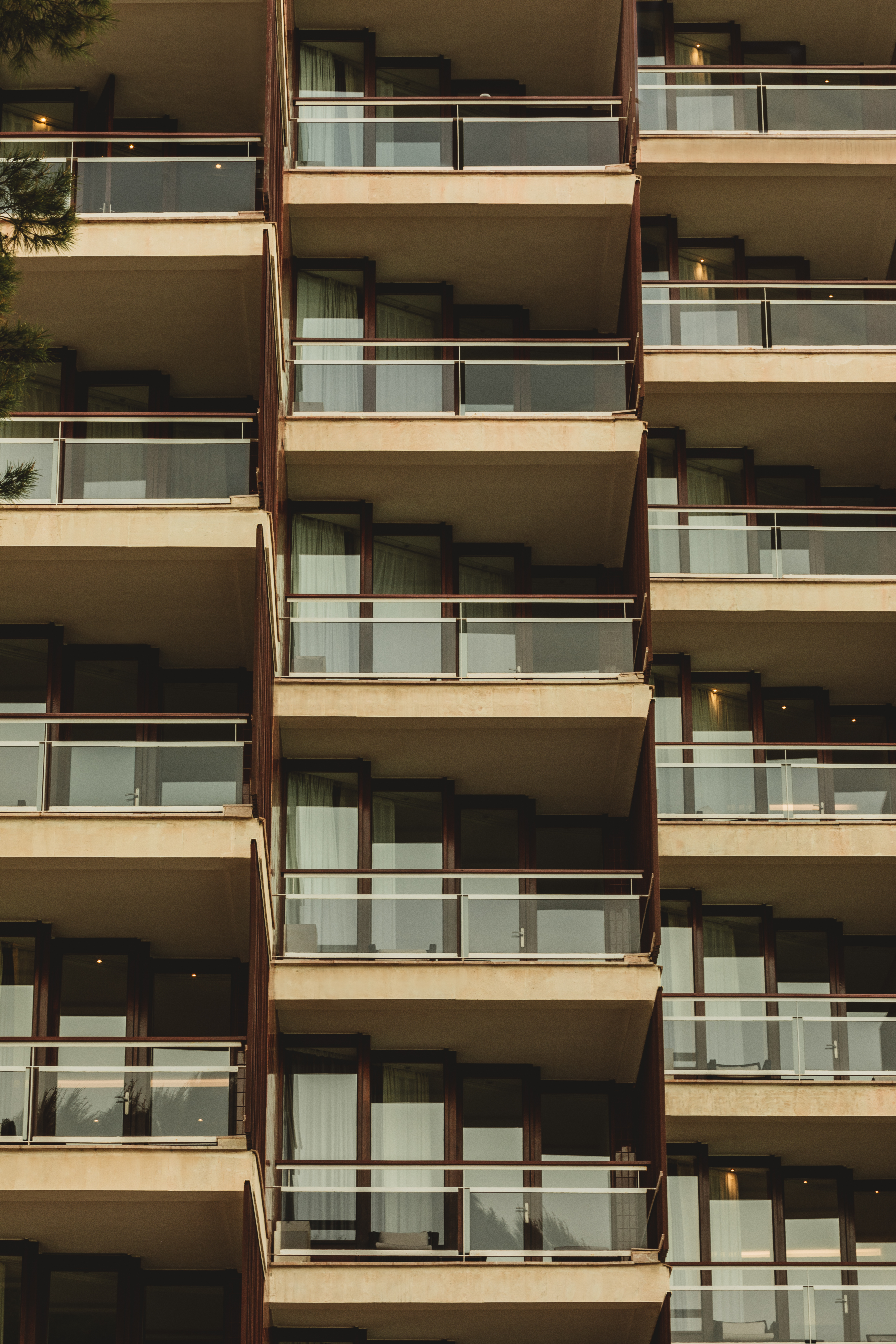 a building with balconies