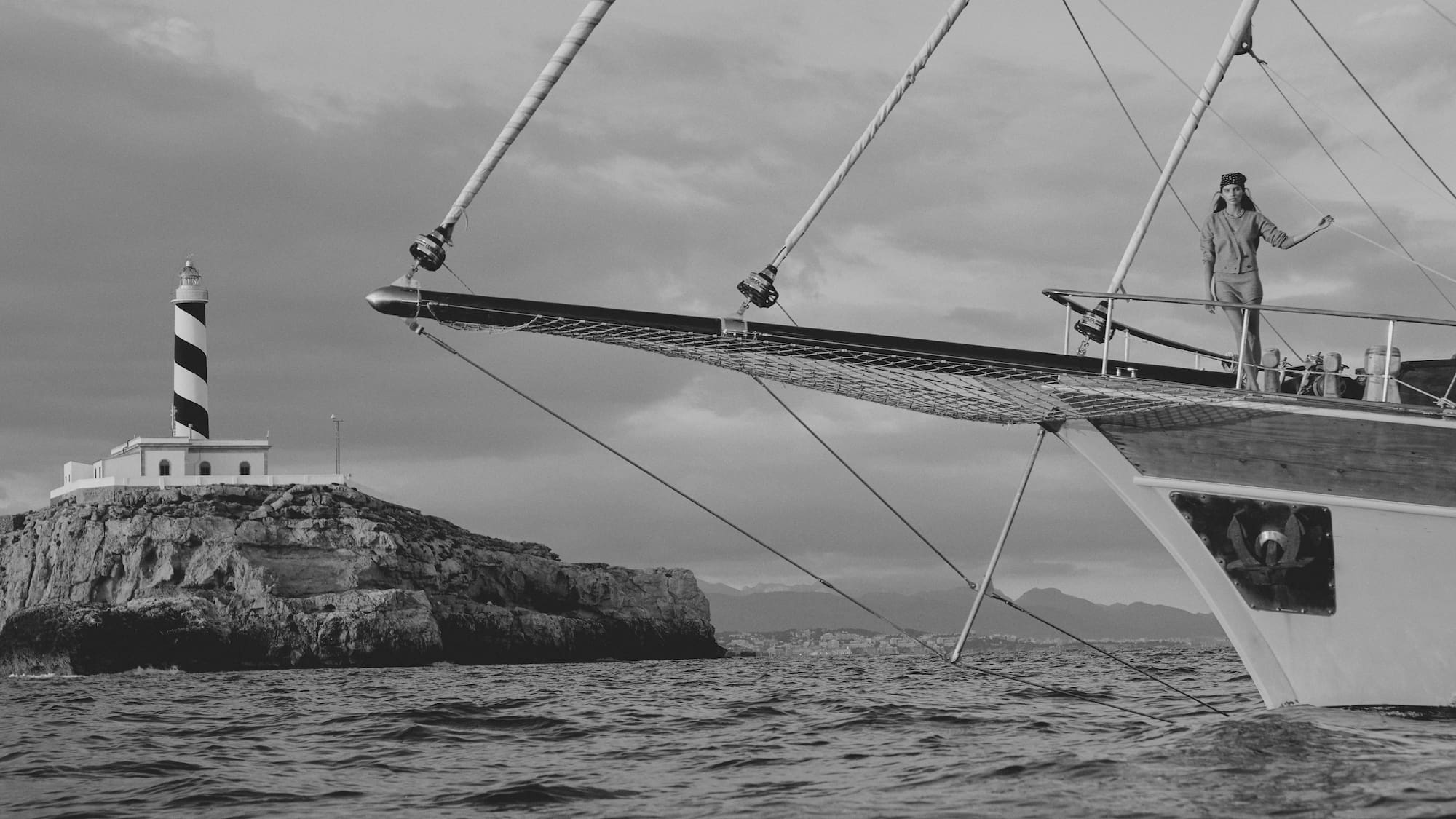 a person standing on a boat