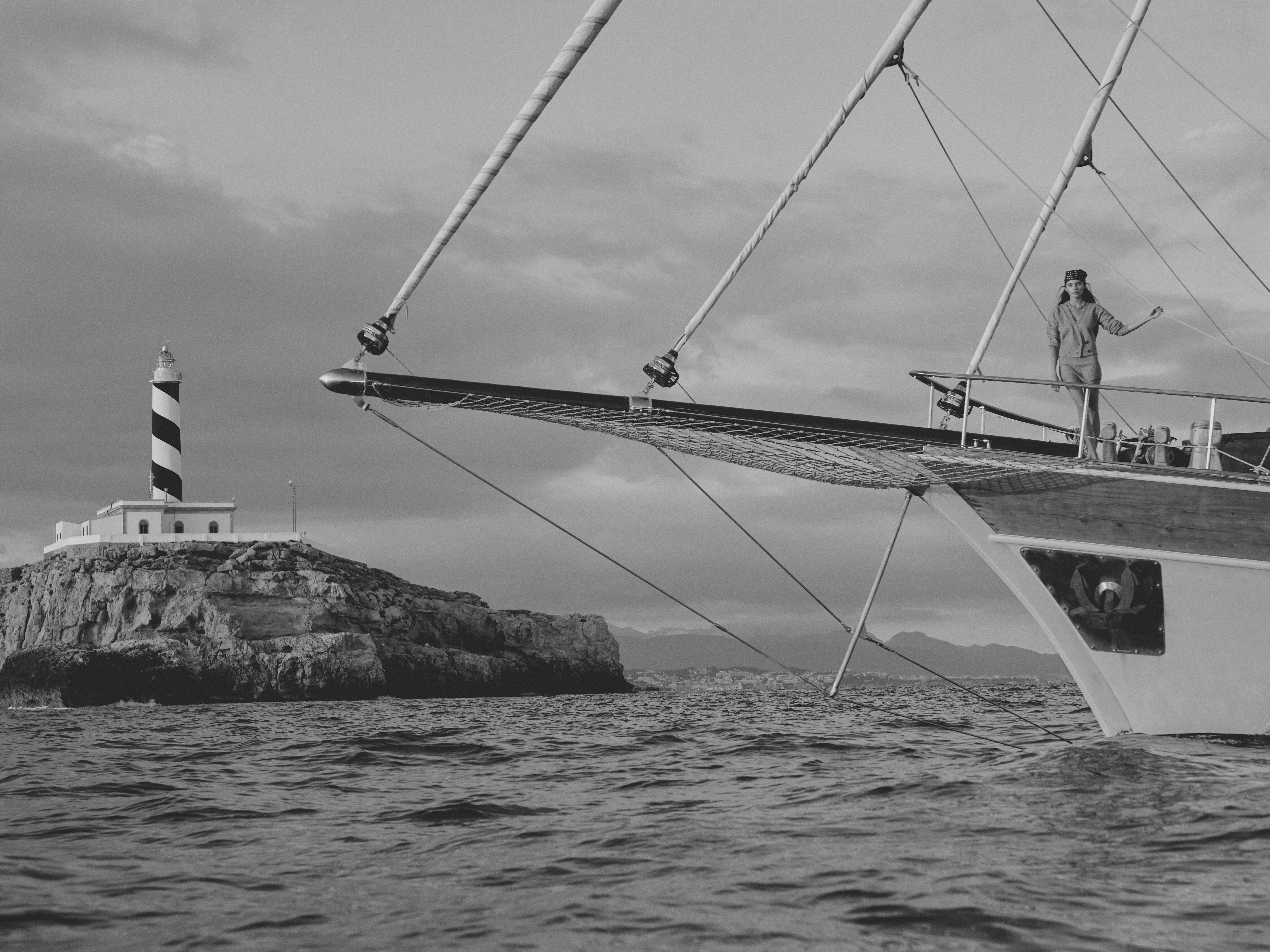 a person standing on a boat