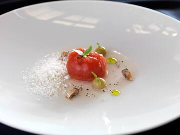 a plate of food on a table
