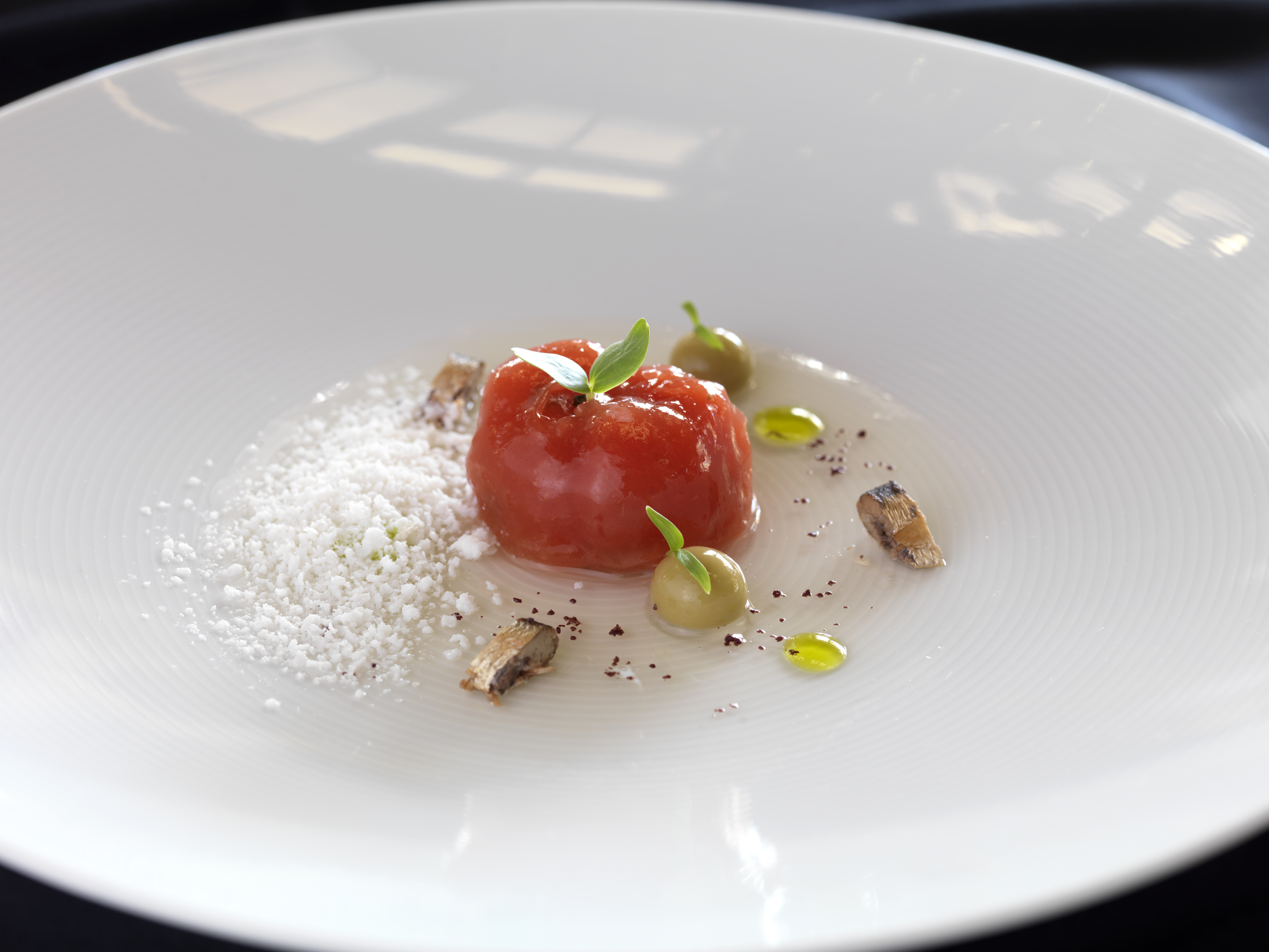 a plate of food on a table