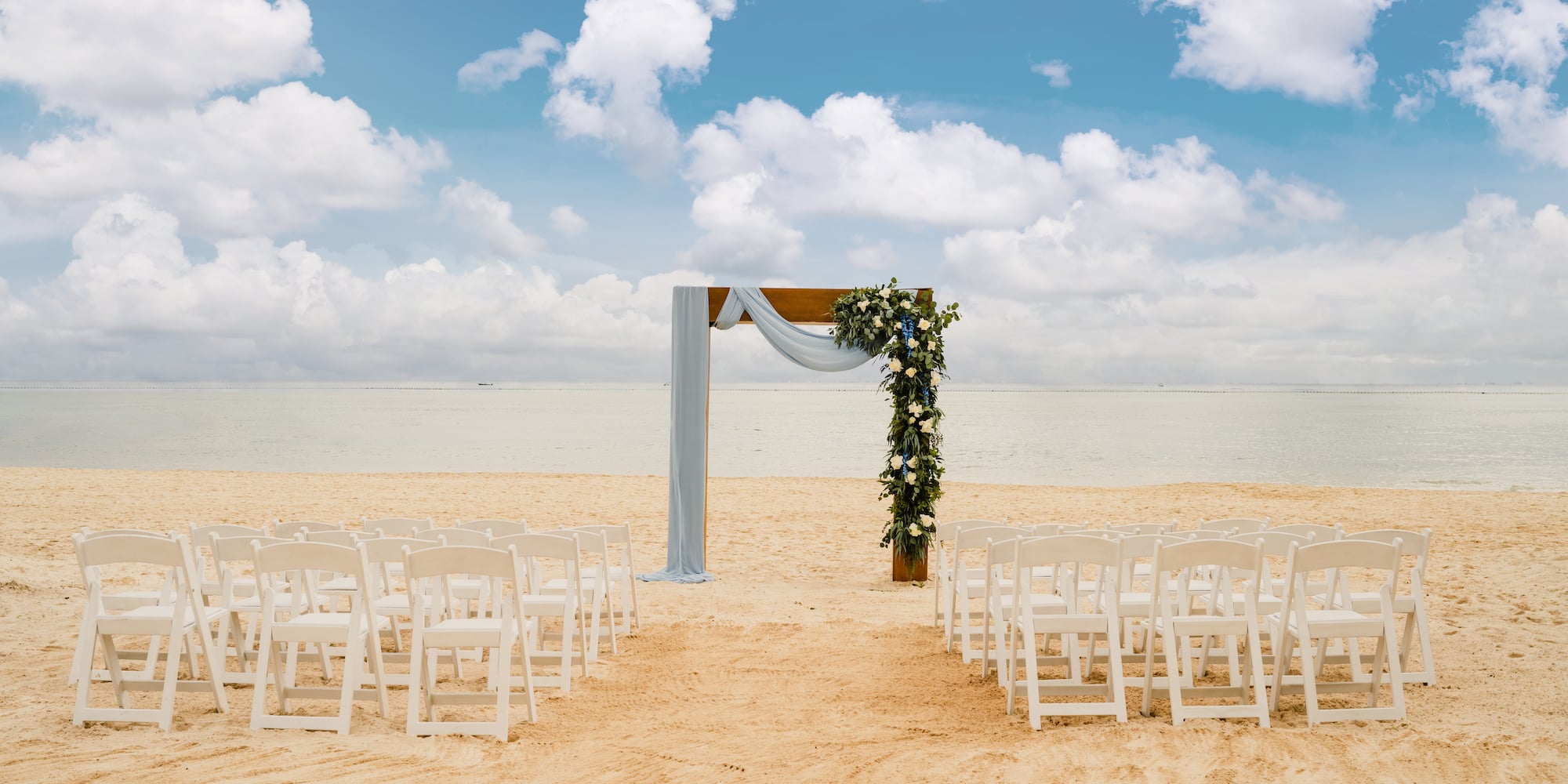 a wedding ceremony on a beach