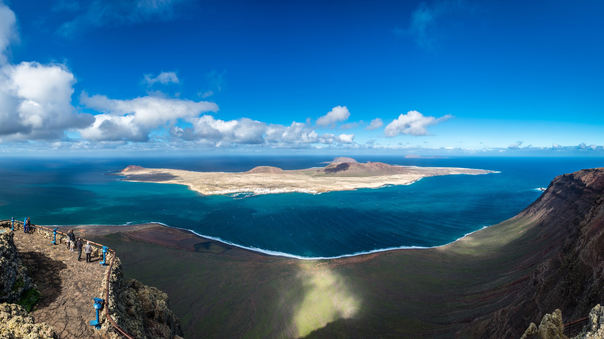 a landscape of land and water