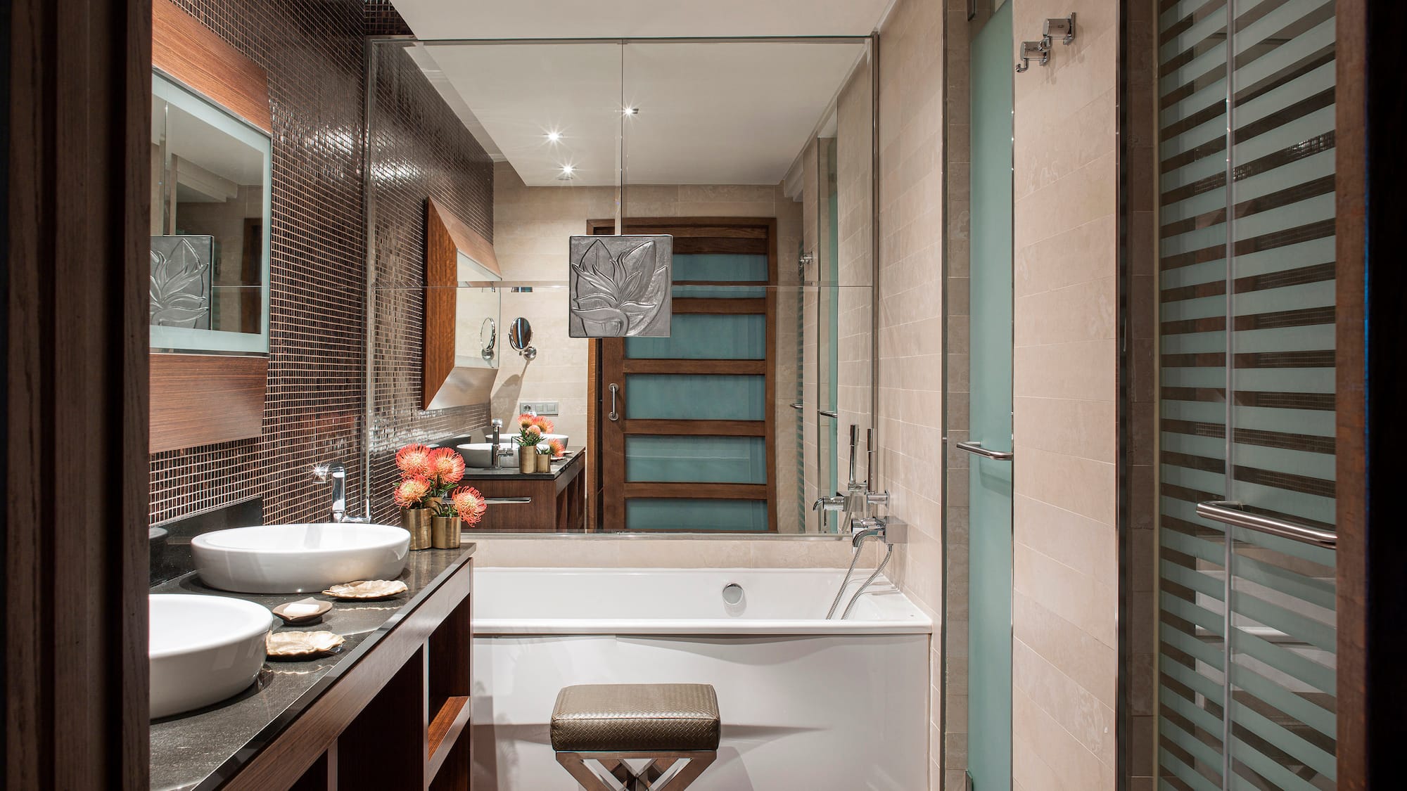 a bathroom with a sink and a bathtub