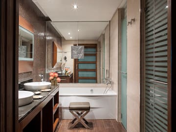 a bathroom with a sink and a bathtub