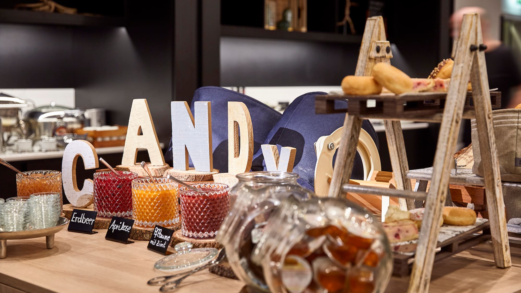 a table with food on it