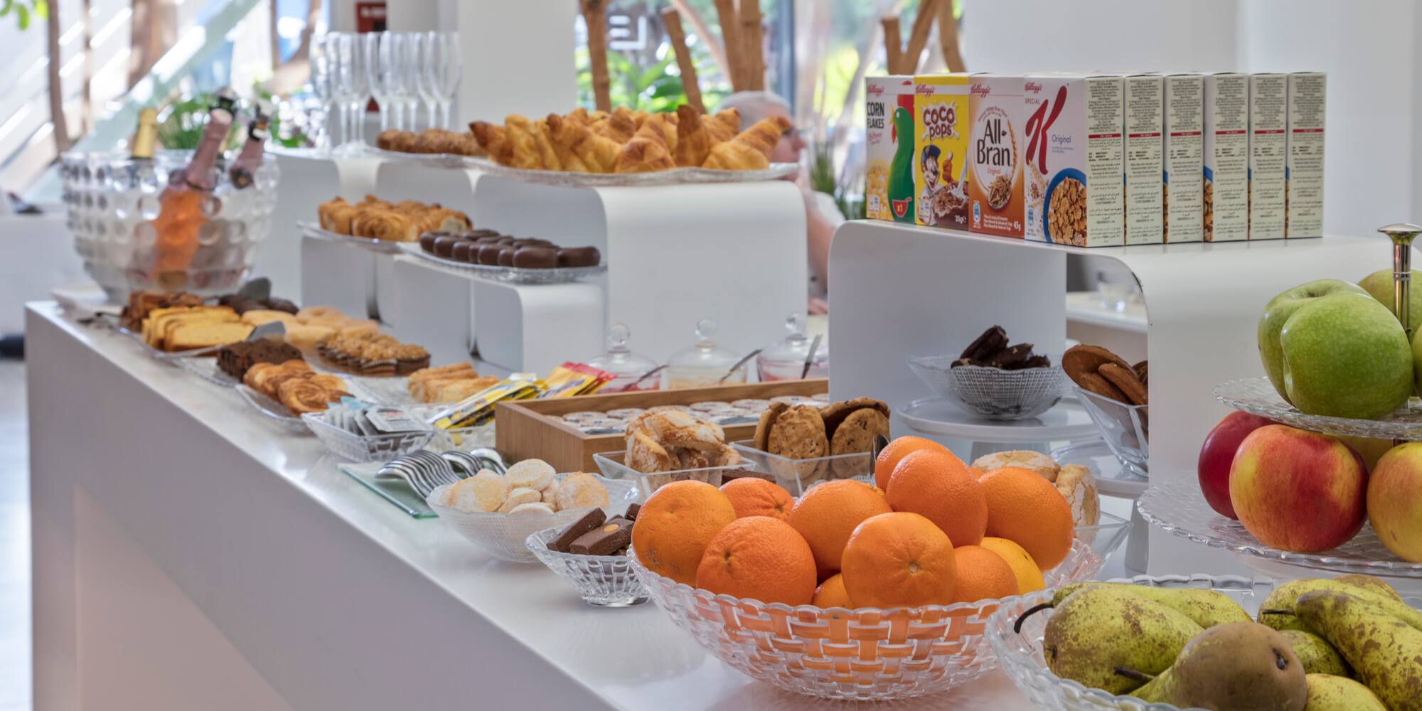 a table with food on it