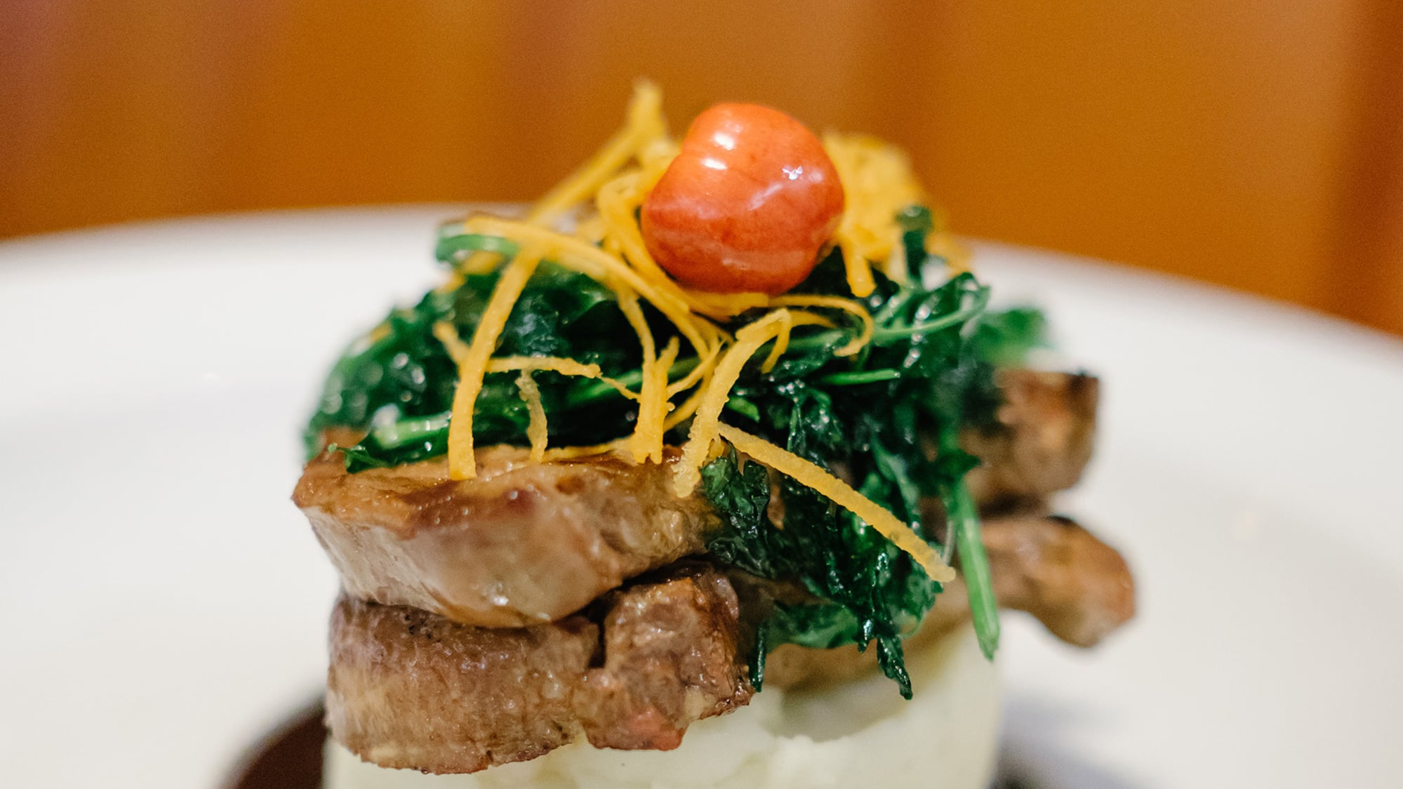 a plate of food on a table