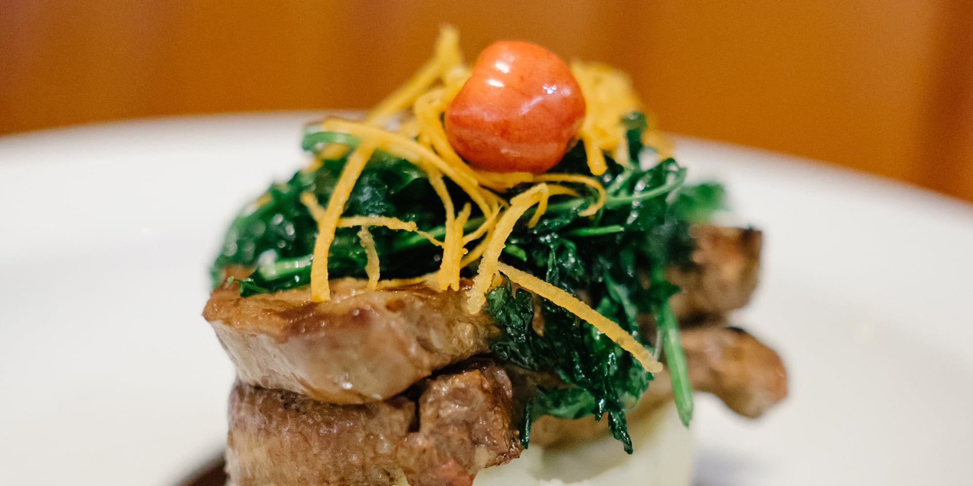 a plate of food on a table