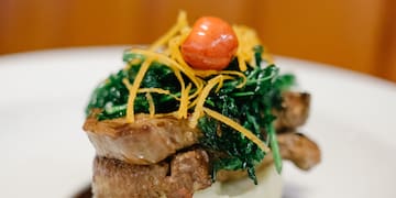 a plate of food on a table