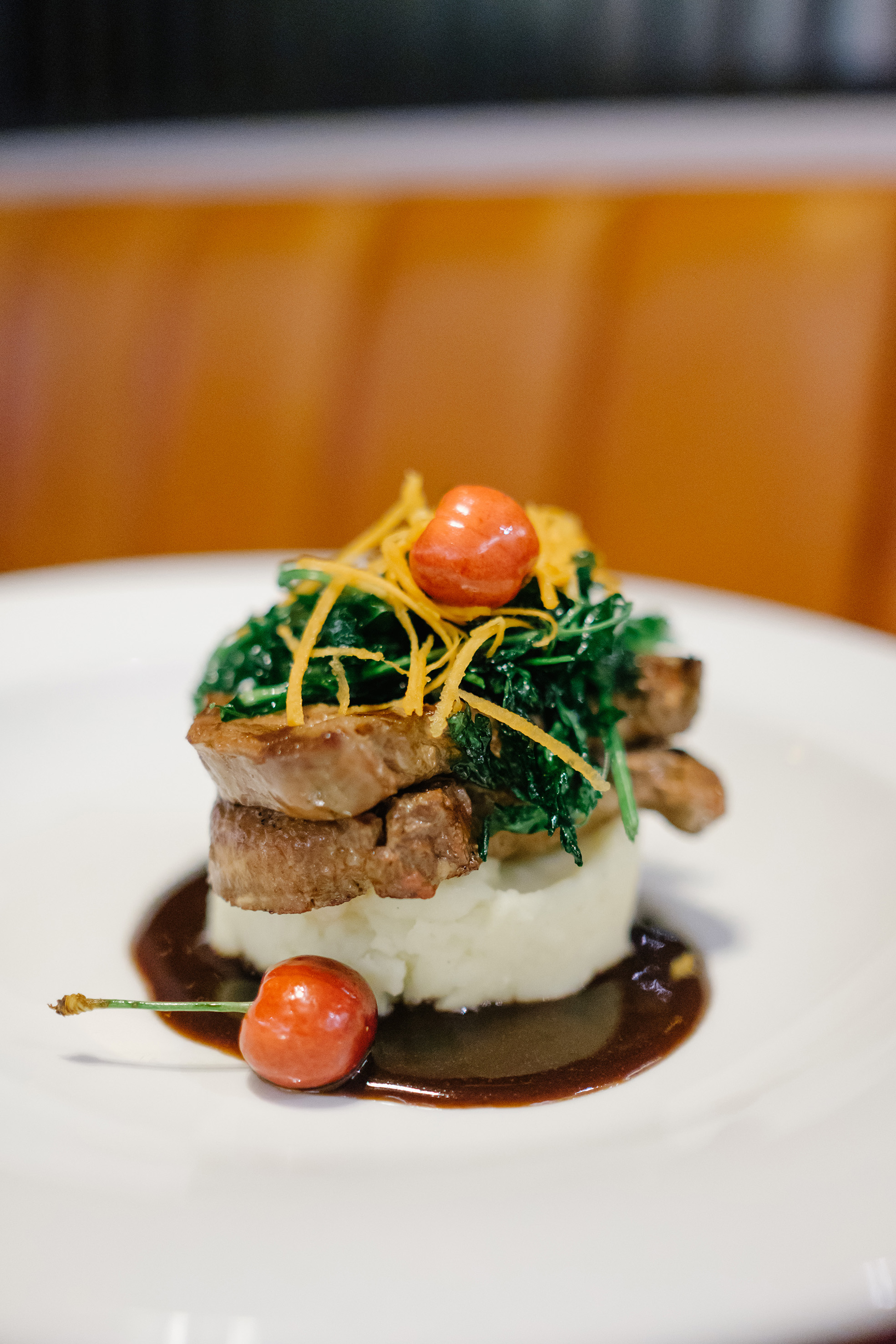 a plate of food on a table