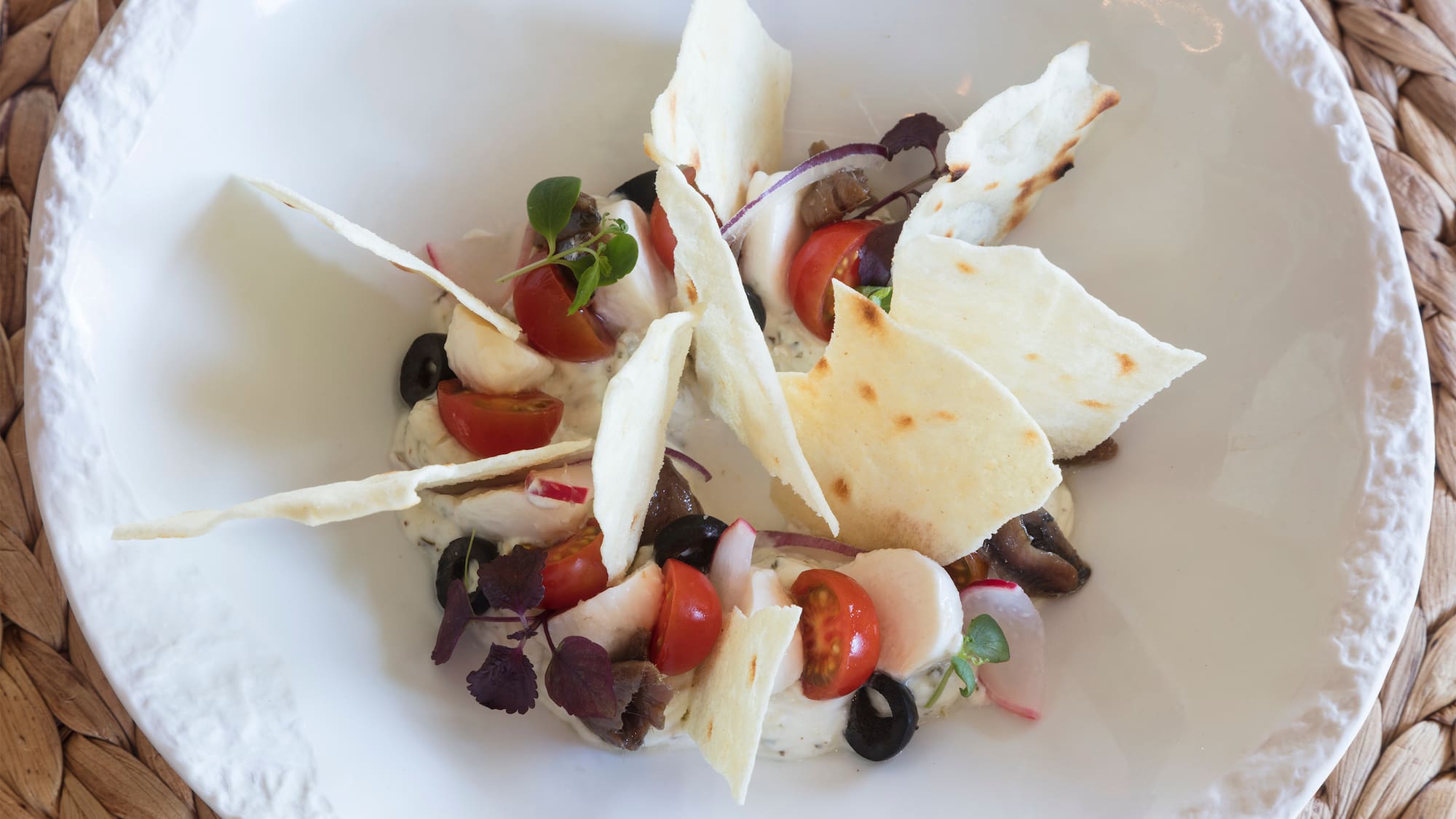 a bowl of food on a plate