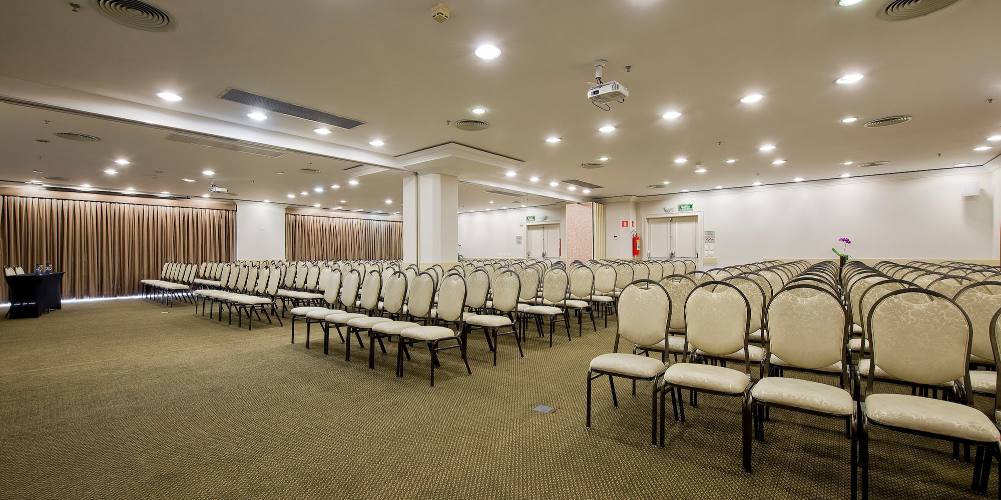 a room with many chairs