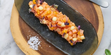 a plate of food on a table