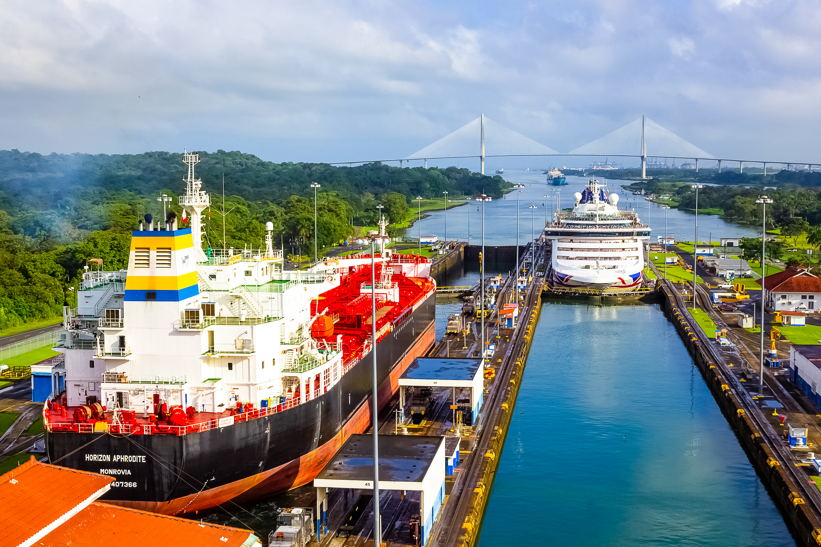 a ship in a canal