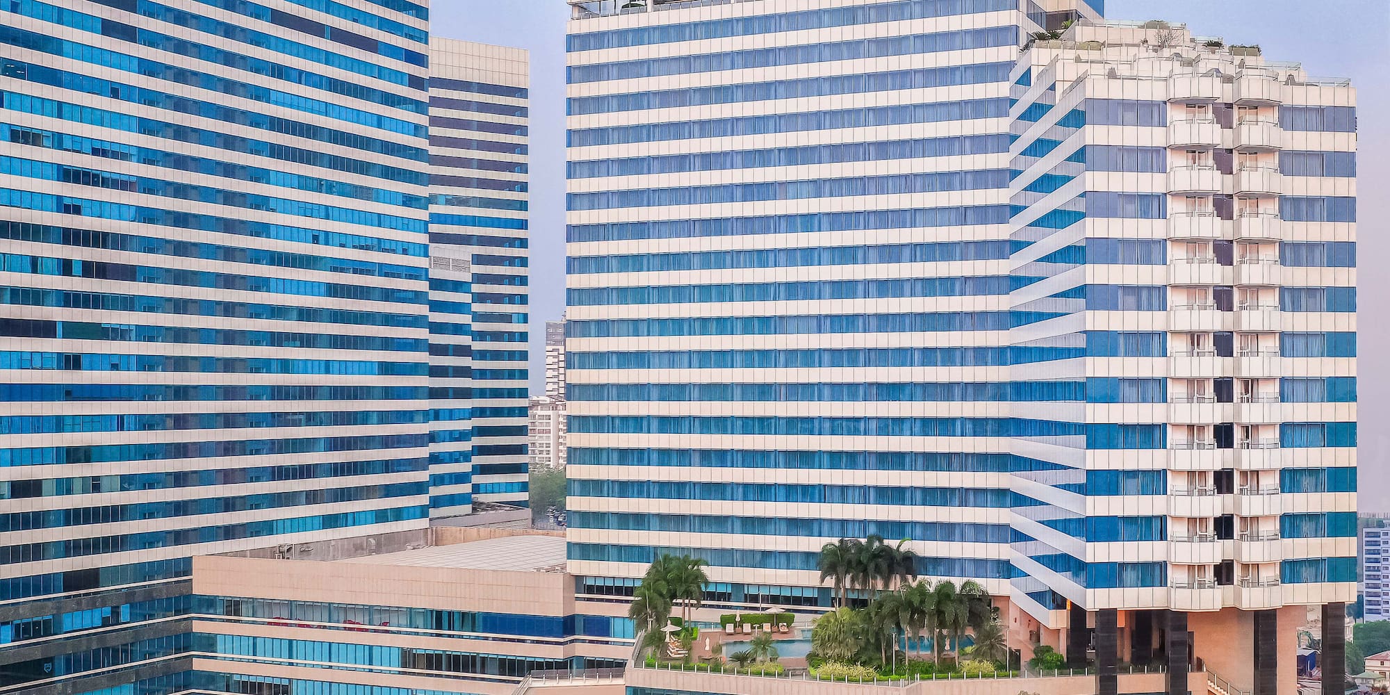 a group of tall buildings