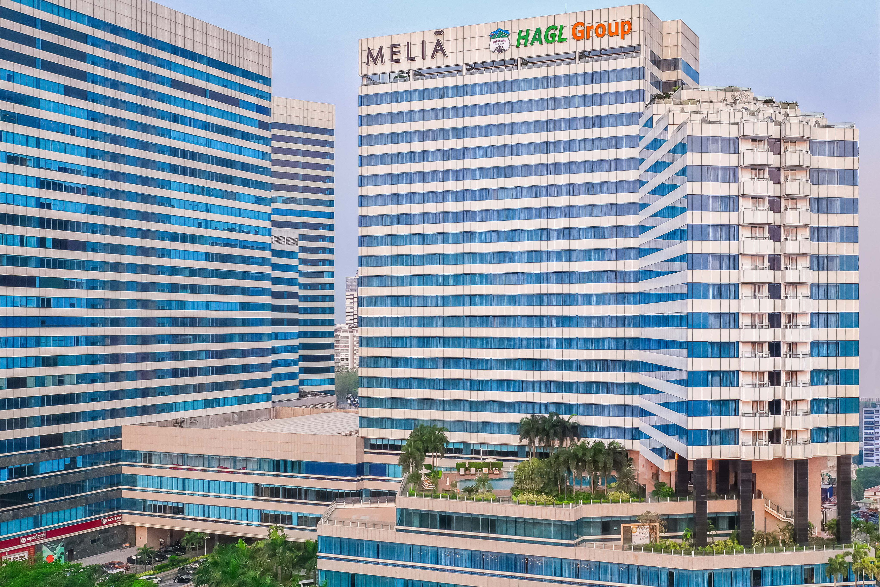 a group of tall buildings