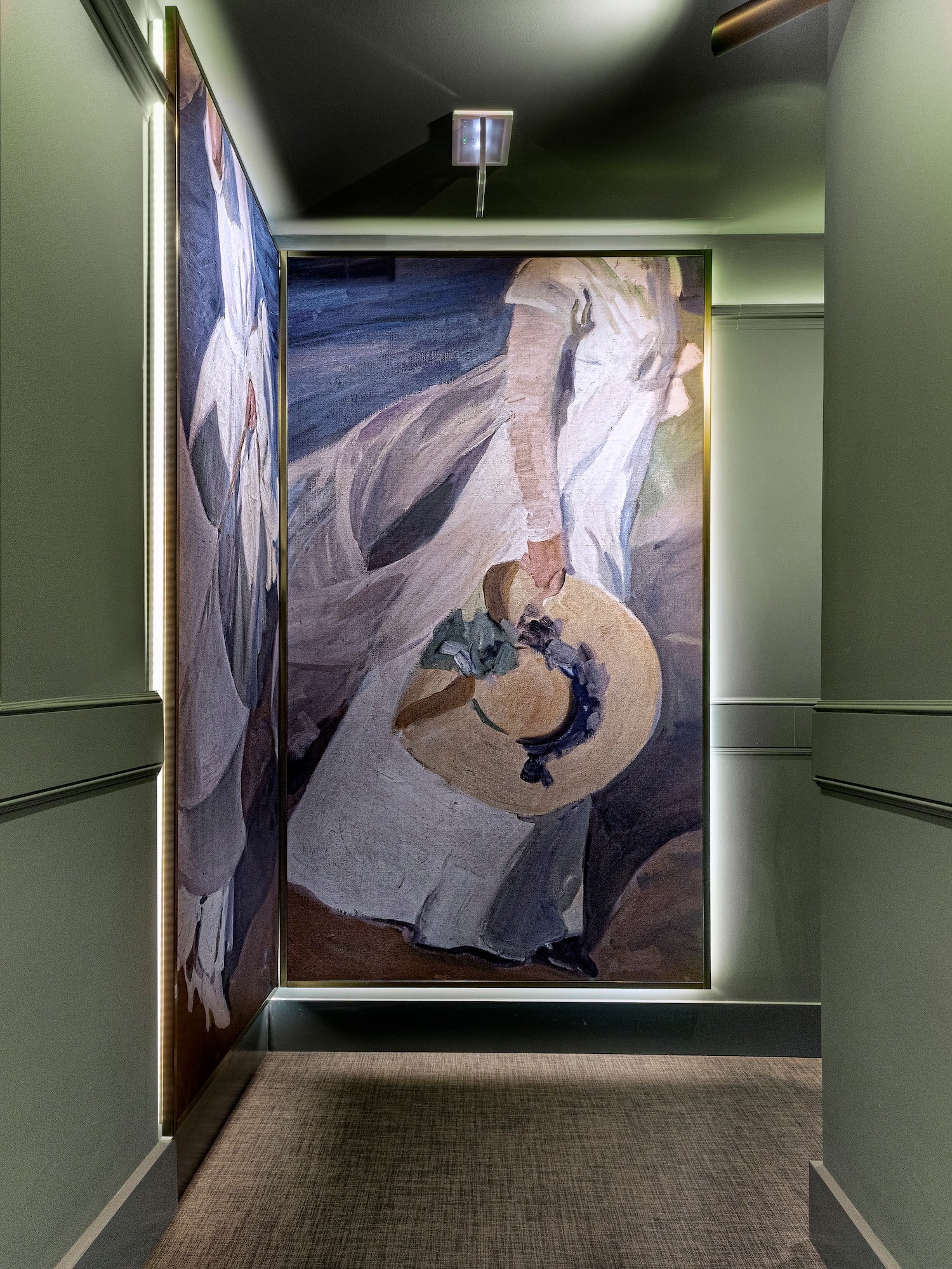 a mosaic art in a hallway