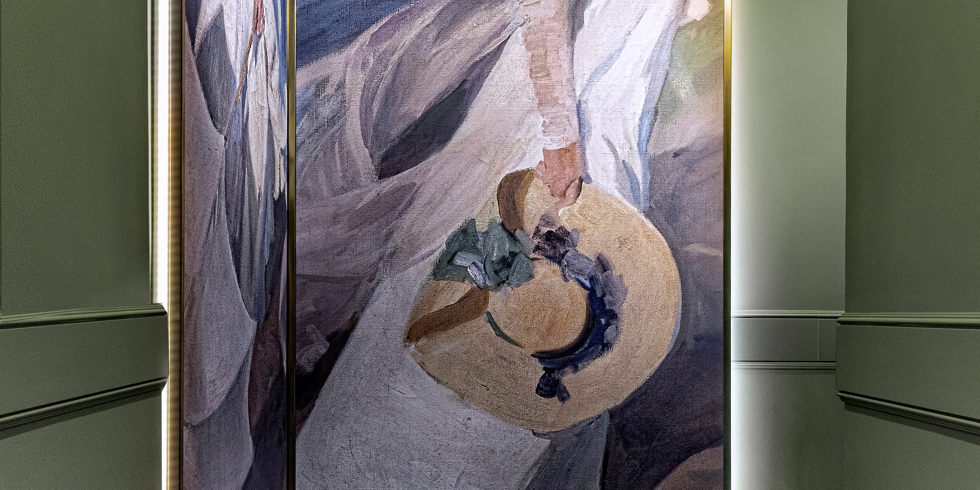 a mosaic art in a hallway