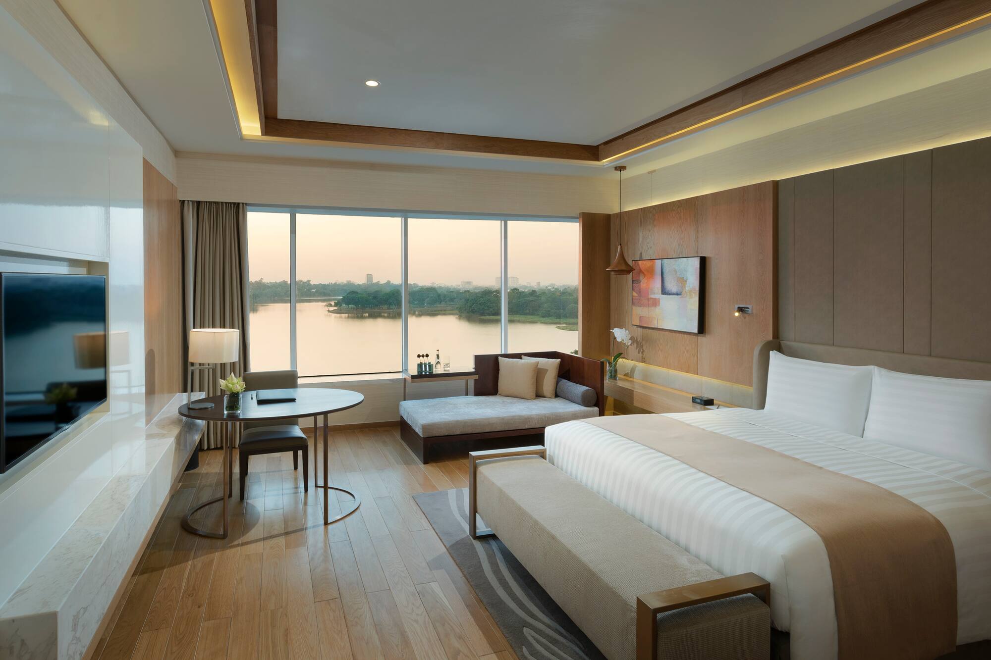 a room with a bed and a couch