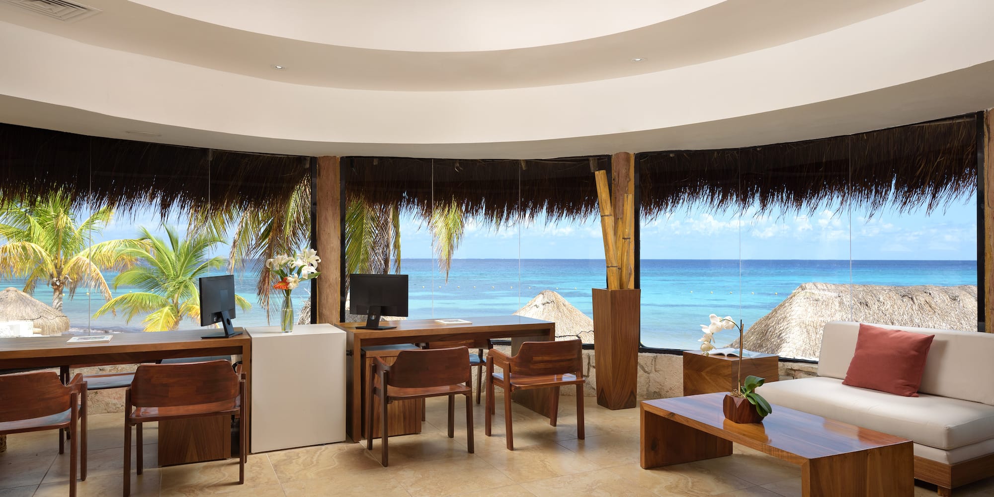 a room with a view of the ocean