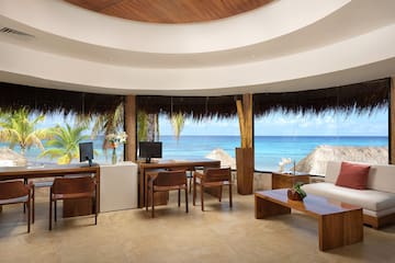 a room with a view of the ocean