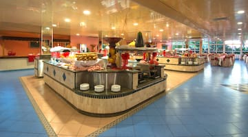 a food buffet in a restaurant