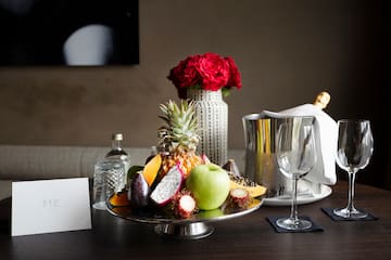 a plate of fruit on a table