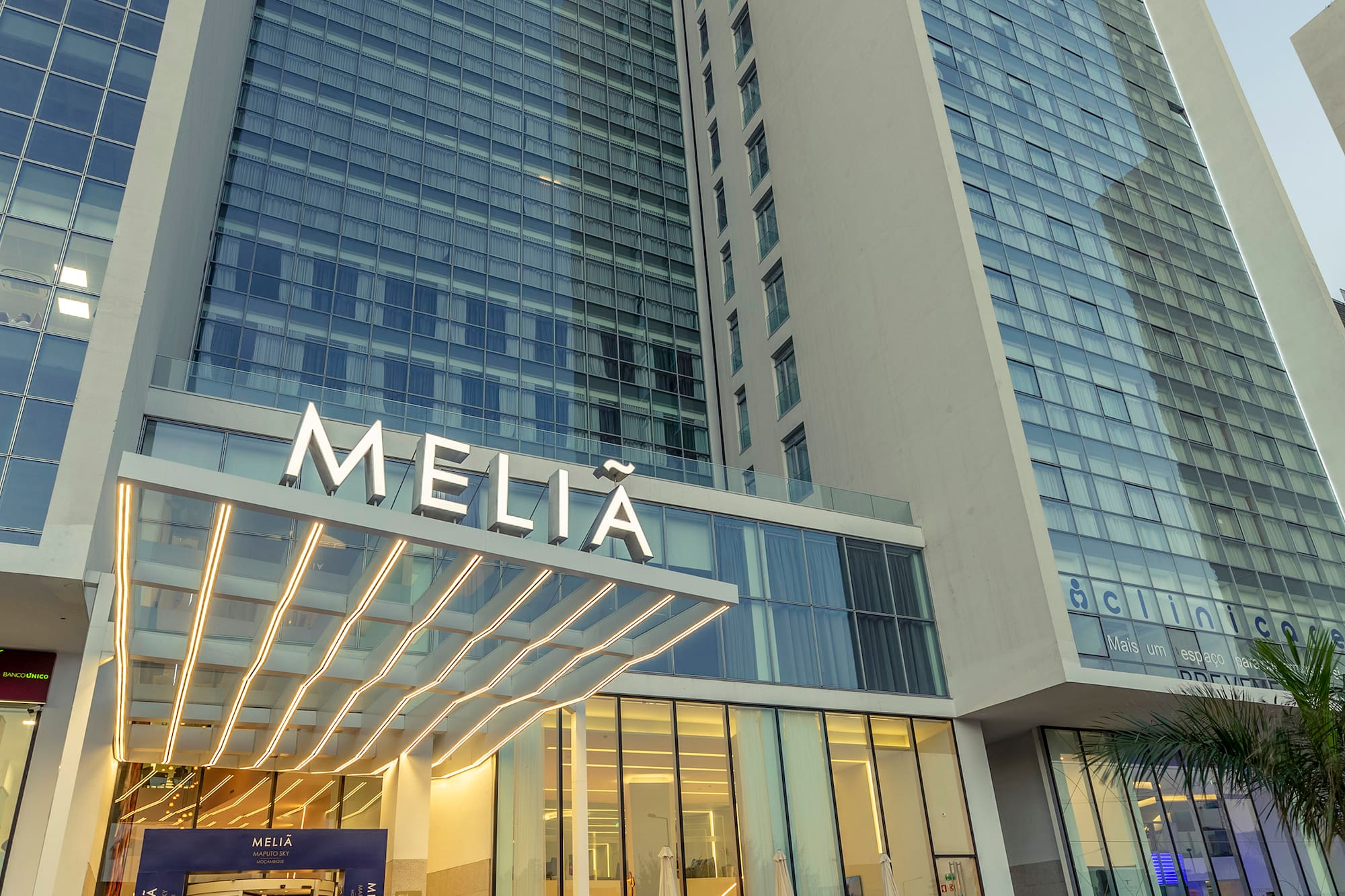 a large building with glass windows