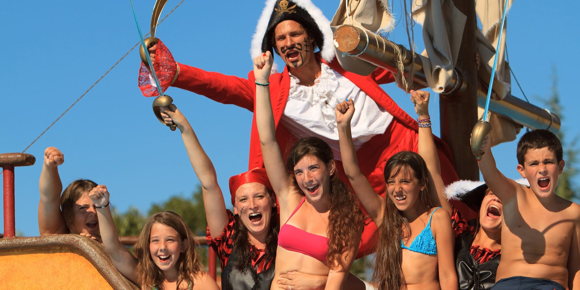 a group of people in clothing