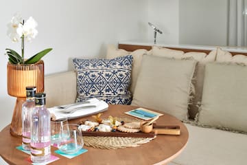 a table with food on it