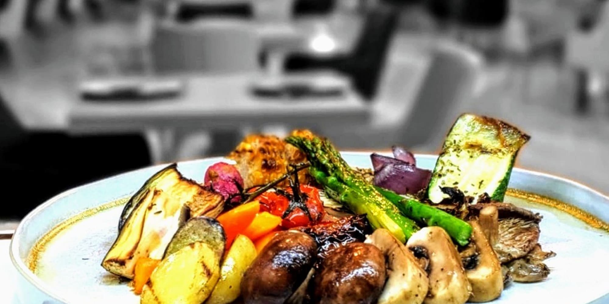 a plate of food on a table