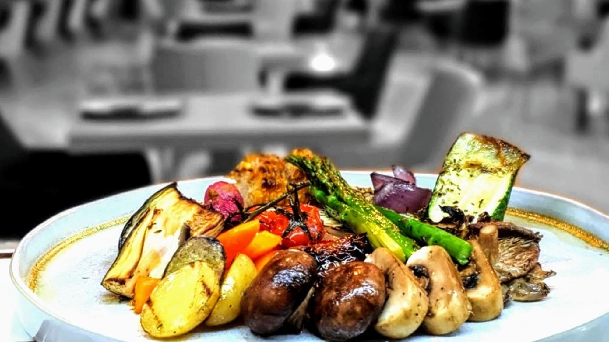 a plate of food on a table