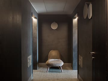 a chair in a hallway