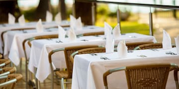 a table set up for a meal