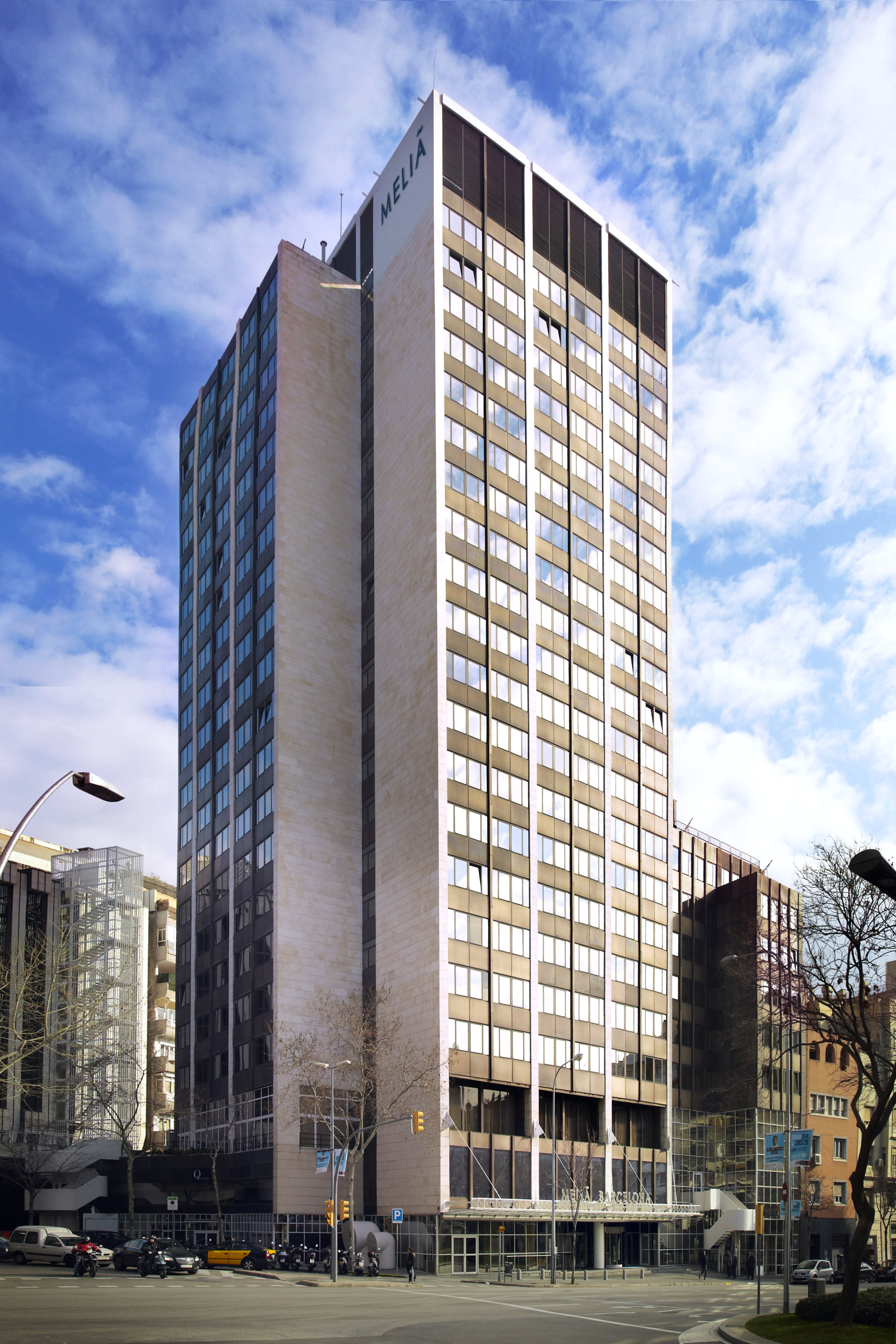 a tall building with many windows