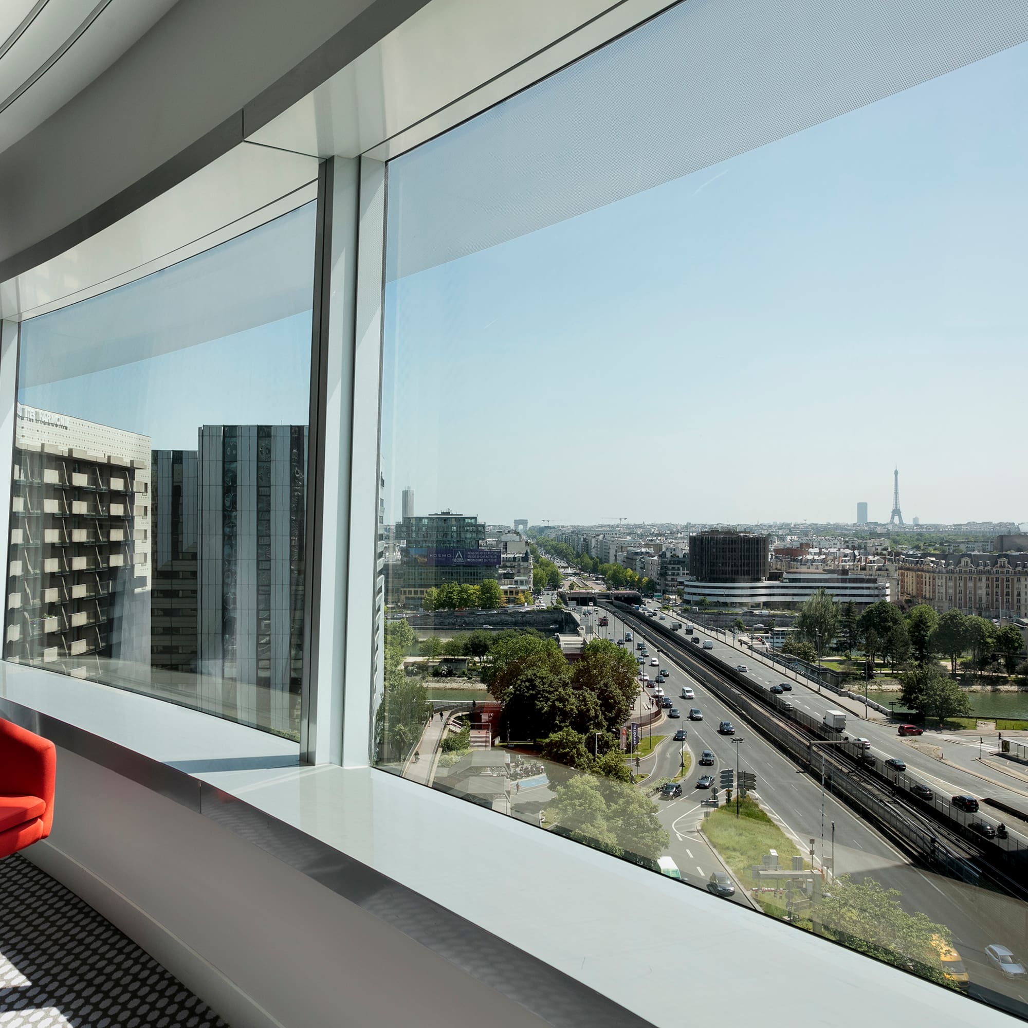 a view of a city from a window