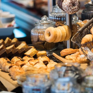 a table full of pastries