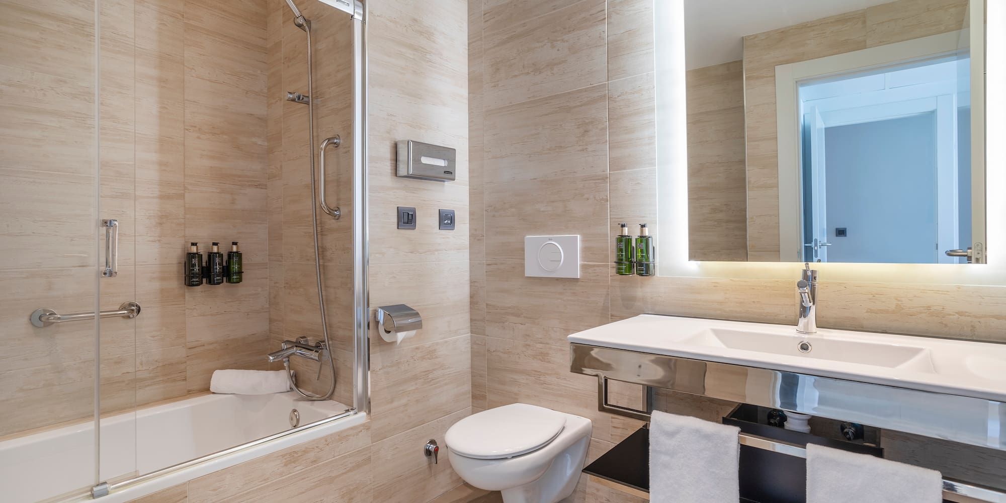 a bathroom with a sink and toilet