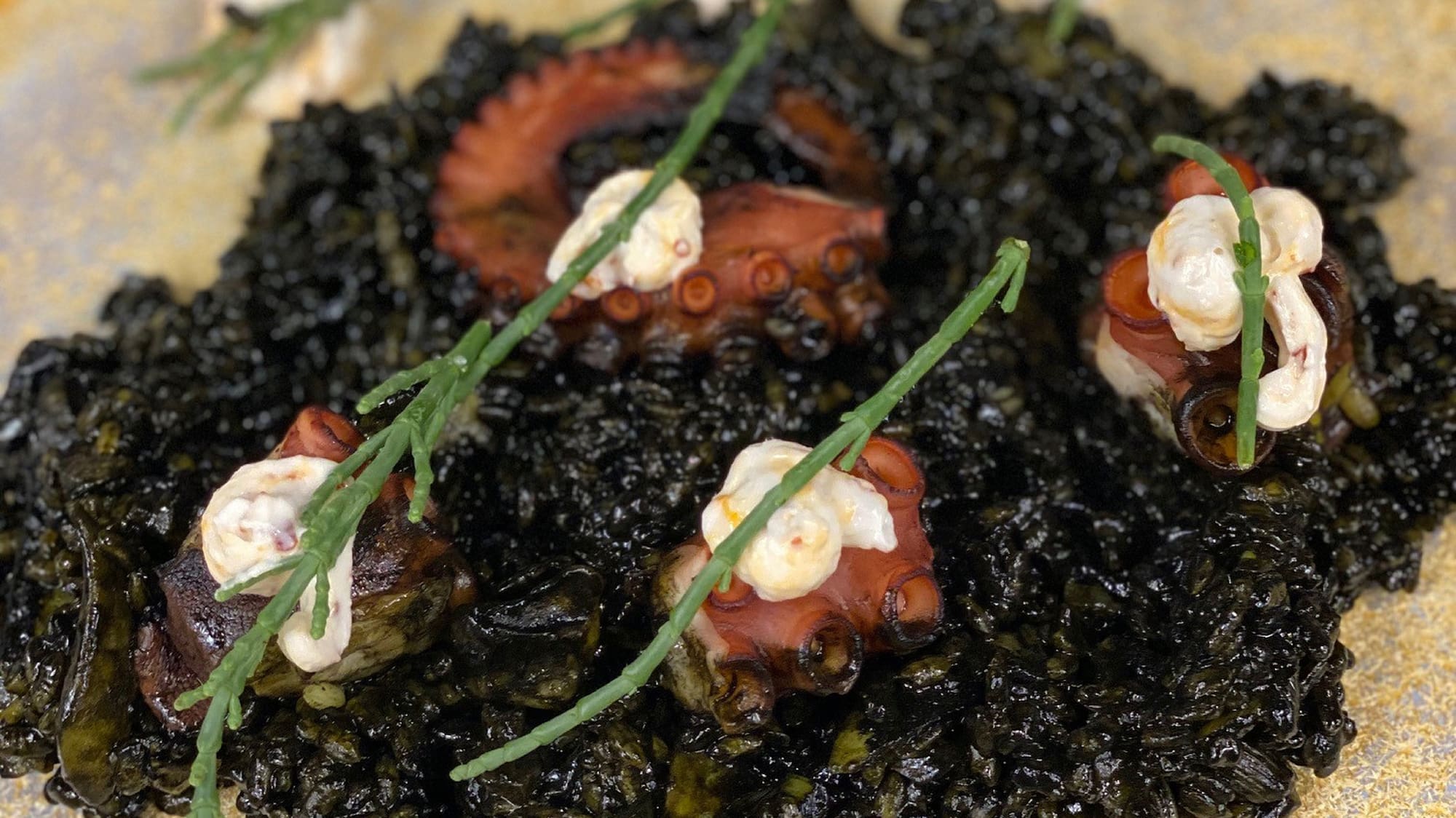 a plate of food on a table