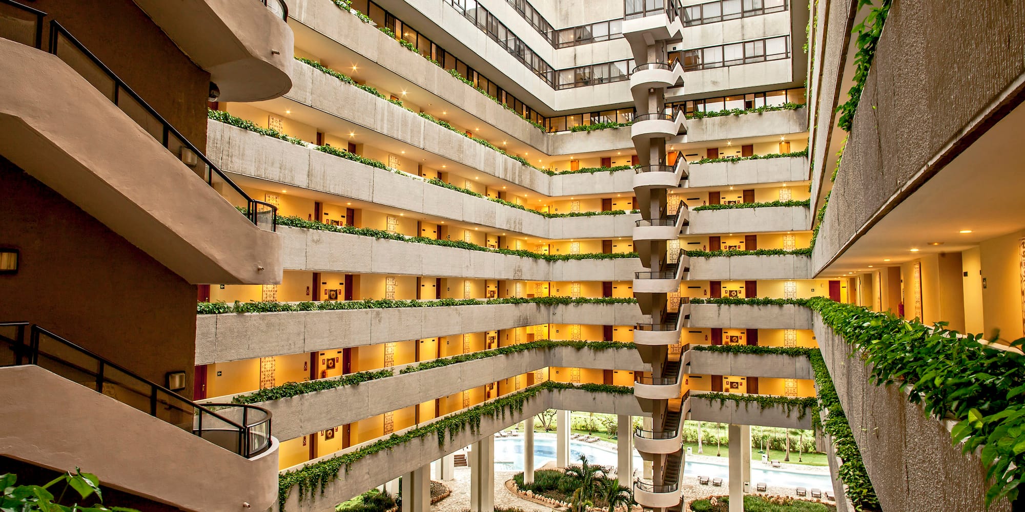 a building with many balconies