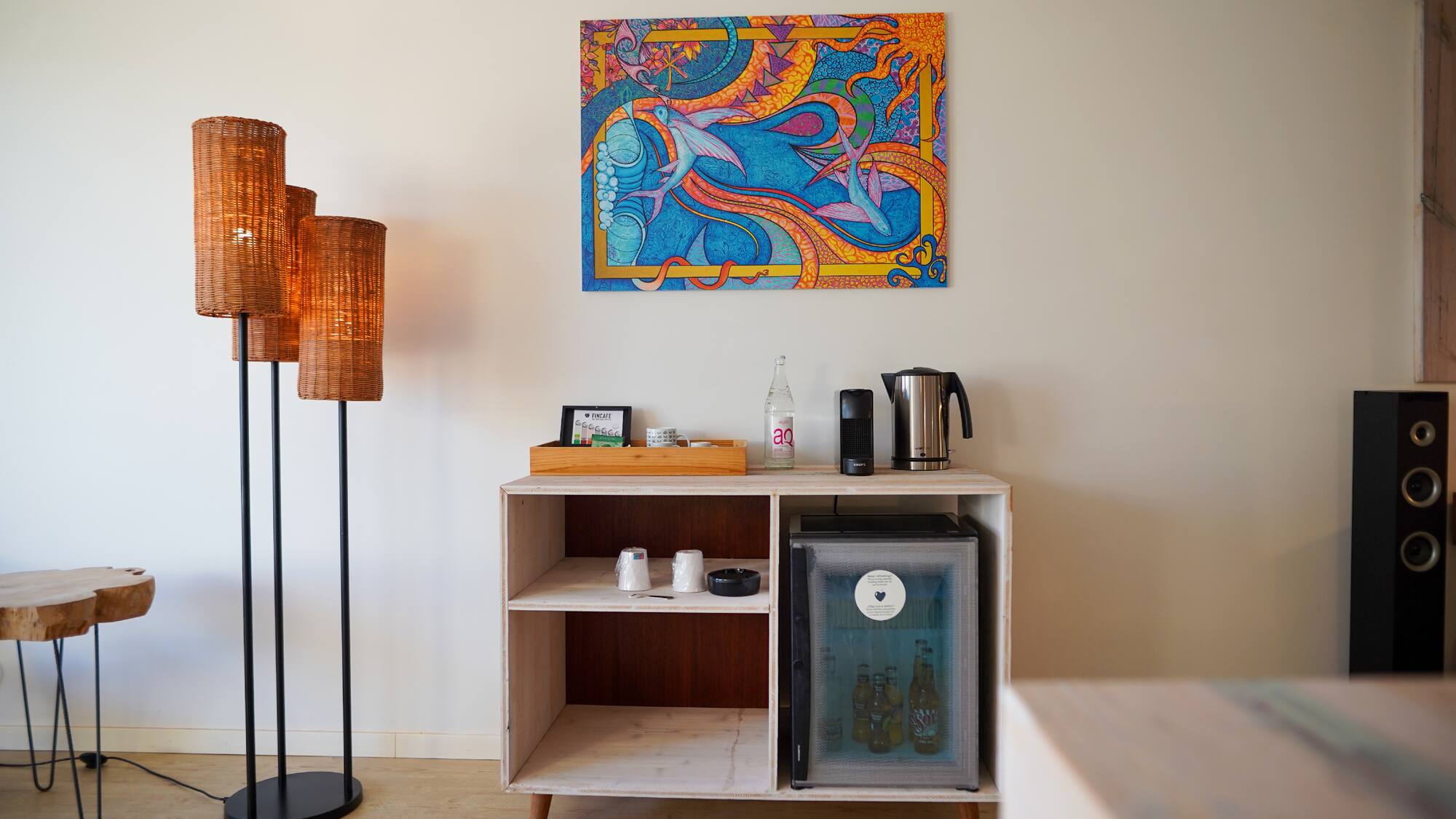 a painting on the wall